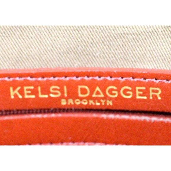 KELSI DAGGER BROOKLYN RED GENUINE LEATHER SUEDE SATCHEL SHOULDER BAG XBODY PURSE - Picture 8 of 12